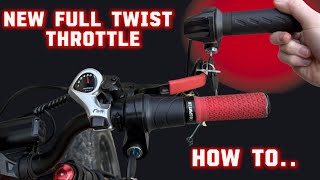 NEW FULL TWIST THROTTLE INSTALLATION!! E-Bike Throttle Replacement! Ridstar Q20! How To.....