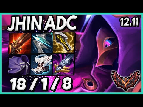 Jhin vs Caitlyn ADC / KR Grandmaster / Patch 12.11 / Season 12 [ 18 / 1 / 8 ] 🔥