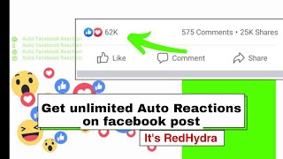 How to get unlimited auto Reactions on Facebook Post | It