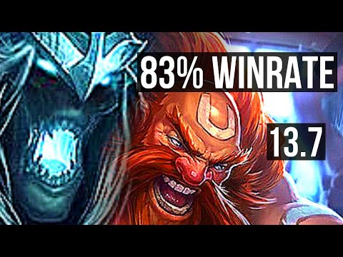 KARTHUS vs GRAGAS (JNG) | 83% winrate, 12/3/8, Godlike | KR Master | 13.7