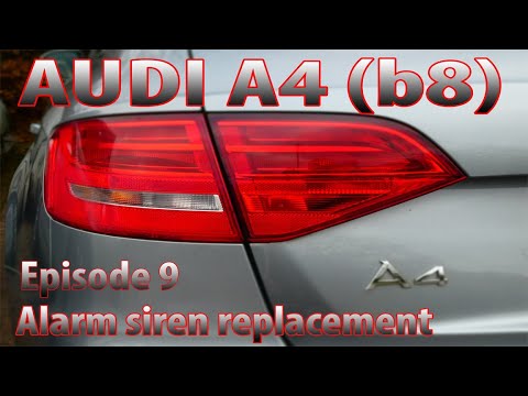 Audi A4 (B8) repairs. Episode 9, Alarm siren/sounder replacement.