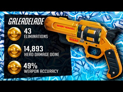 Gale Hitscan Main - McCree gameplay! 43 elims! [ Overwatch Season 30 Top 500 ]