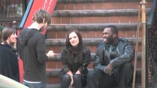 50 Cent behind the scenes of Twelve in NY with Emily Meade & Chace Crawford
