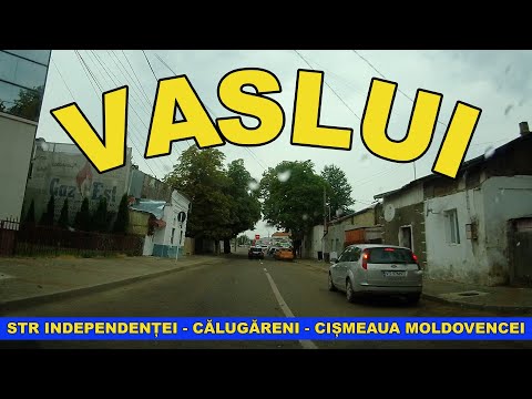 Orasul VASLUI 4K traseu str Independentei - Toma Caragiu - Calugareni - Cismeaua Moldovencei DN 15D