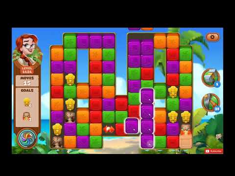 Lost Island Blast Adventure Level 1424 NO BOOSTERS - A S GAMING ✔