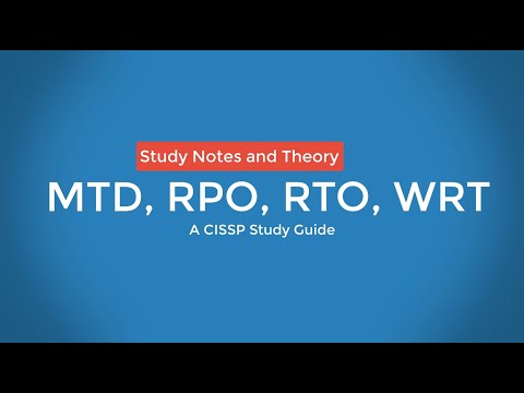 CISSP RPO, RTO, WRT, MTD