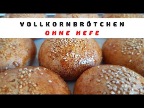 Die besten Brötchen selber backen. Vollkornbrötchen ohne Hefe backen, ganz einfach.