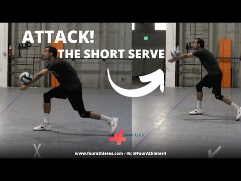 Short Serve Passing Trick: 'Attack' with the feet - 'Attack' with the Arms