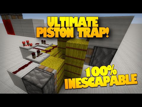 Minecraft Redstone | The BEST Minecraft Trap | 100% Inescapable Piston Trap! (Minecraft Redstone)