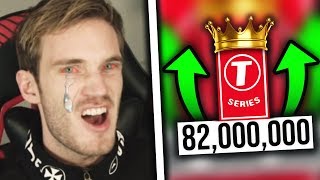pewdiepie is about to lose vs t-series.. (PEWDIEPIE vs T-SERIES)