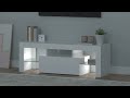 Tv-meubel met LED-verlichting 120x35x40 cm wit | video 1