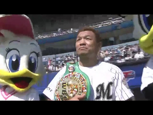 第17代WBC世界スーパーフライ級王者 川島勝重さんが始球式に登場!! 2014/9/23 M-F