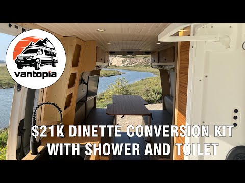 DIY Van Conversion Kit With Dinette And Shower In A Sprinter