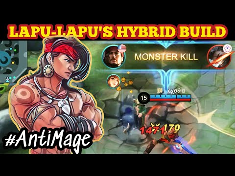 Here is Lapu-Lapu's Anti-Mage Hybrid Build! | Courageous Blade MVP Gameplay | Mobile Legends
