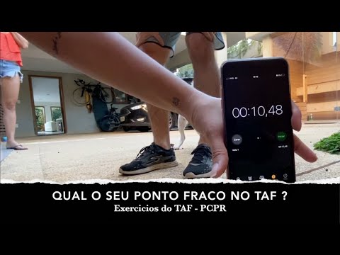 Qual o seu PONTO FRACO no TAF? (TAF-PCPR)