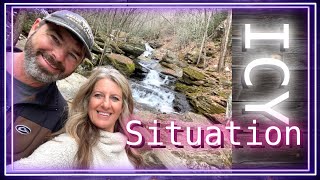 Icy Situation - Crab Orchard Falls - Sugar Mountain North Carolina