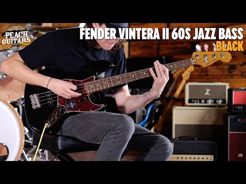 Бас-гитара FENDER VINTERA II '60S JAZZ BASS BLACK - фото 1 - id-p2448768060