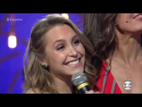 Encontro com Fátima Bernardes 21/02/2019 - Carla se emociona com recado de amiga de infância