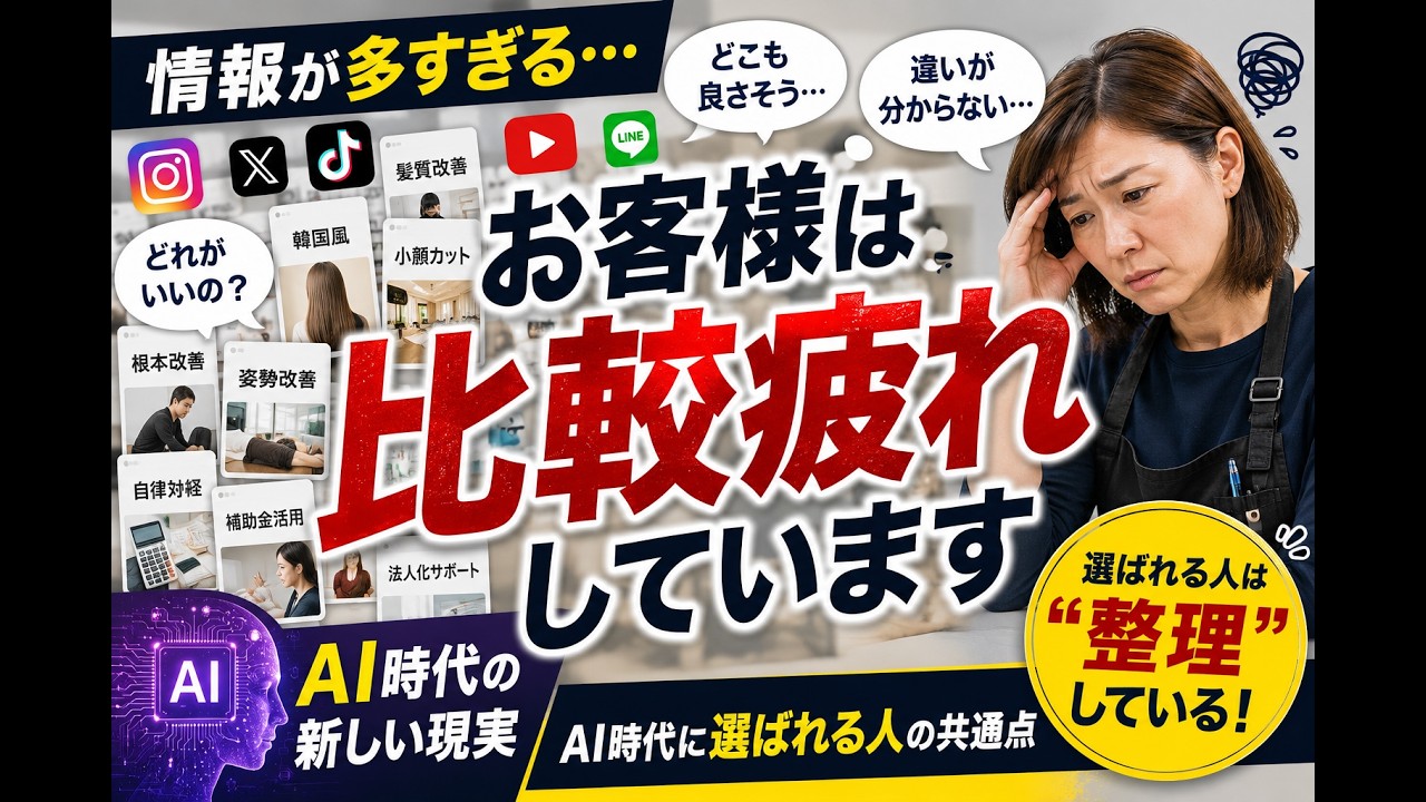 📱AI時代、お客様は ”比較疲れ”しています〜情報より大事な◯◯◯とは〜