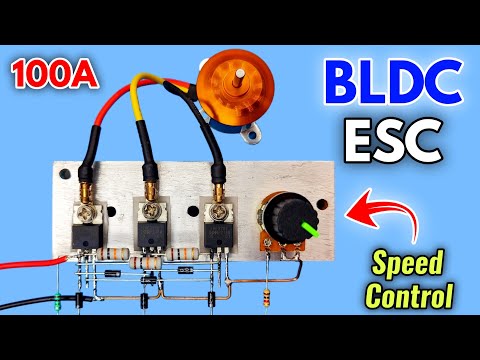 BLDC motor speed controller ESC using irfz44n mosfets