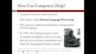 5.2.2 An Introduction to Text Analytics - Video 2: Text Analytics