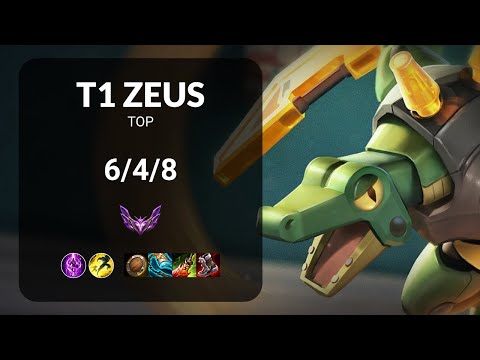 T1 Zeus Renekton vs Gnar TOP - KR  Patch 14.16