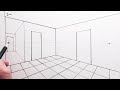 How to Draw a Simple Room using 2-Point Perspective for Beginners