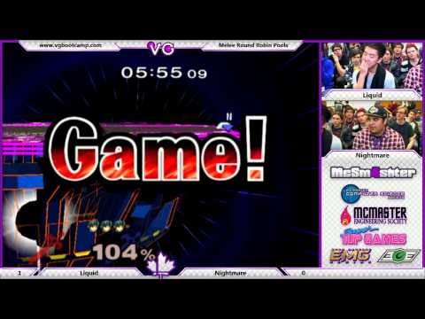 McSmashter 4 - Liquid (Marth) Vs. Nigthmare (Link) SSBM Round Robin Pools - Melee