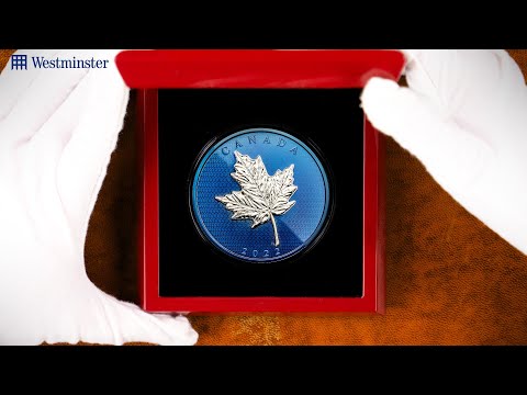 UNBOXING the Canada 2022 Blue Rhodium 5oz Maple Leaf Coin
