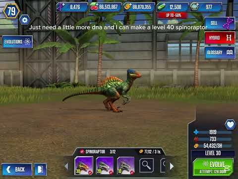 I Almost have a level 40 spinoraptor