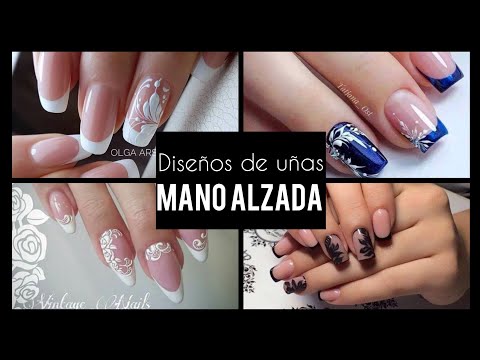 DISEÑOS DE UÑAS FRANCESAS 2022 MANO ALZADA  #uñasdecoradas #uñasgel #desingnails #uñasmanoalzada