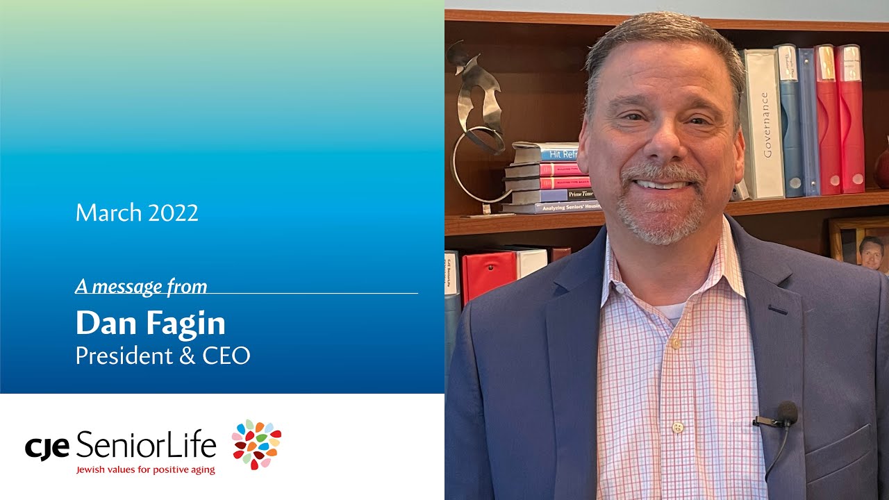 A Message from CJE President & CEO Dan Fagin to the Community