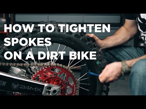How to tighten spokes on a dirt bike