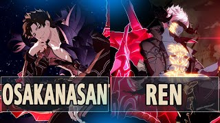 GBVS: Osakanasan (Belial) Vs Ren (Avatar Belial) | High Level Gameplay.