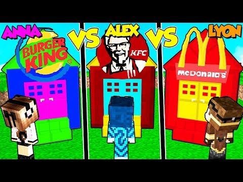 CASA MCDONALD'S CONTRO BURGER KING CONTRO KFC SU MINECRAFT!!!