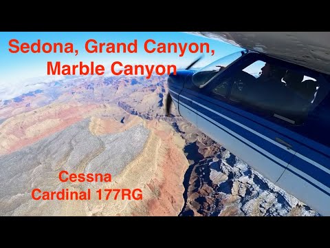 Flying from Sedona to Grand Canyon & Page - Cessna Cardinal  177RG - Part #3