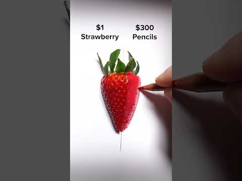 Draw a Strawberry #art #drawing #shorts #strawberry #illusion #pencildrawing #howtodraw #easydraw