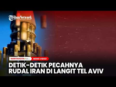 Rekaman Amatir Detik-Detik Pecahnya Rudal Iran di Langit Tel Aviv