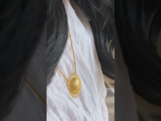 قلادة بصمه المبرومه  طويلة عيار 21