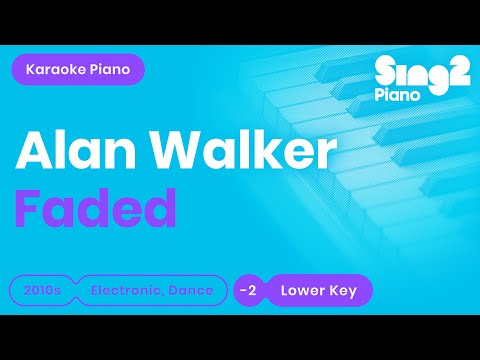 Alan Walker - Faded (Lower Key) Piano Karaoke