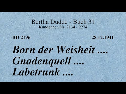 BD 2196 - BORN DER WEISHEIT .... GNADENQUELL .... LABETRANK ....