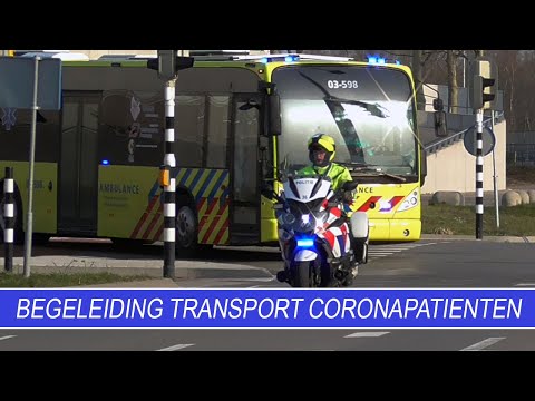 Begeleiding transport coronapatiënten | Politie | Motorondersteuning & Verkeer Noord -Nederland
