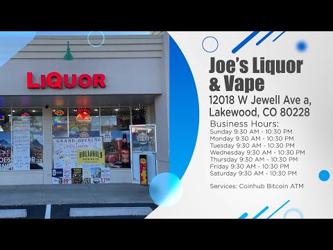 Bitcoin ATM in Lakewood, CO - Joe's Liquor & Vape (Jewell Ave)