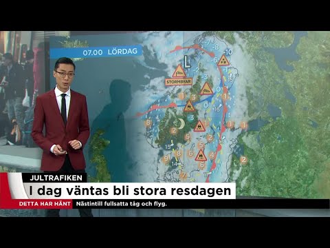 Jultrafiksvädret med Leon Lee - Nyheterna (TV4)