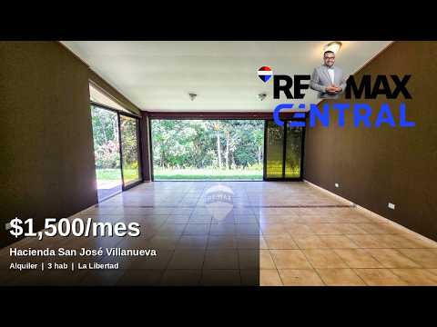 $1,500/mes | Casa Hacienda San José Villanueva, La Libertad, El Salvador