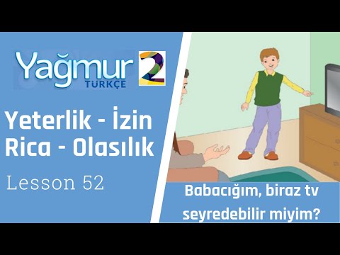 Turkish Elementary Lesson 52, Modal Verbs,  "abil, ebil"  Yeterlik Soru, İzin, Rica, Olasılık