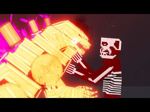 Burning Godzilla vs Attack on Titan - People Playground