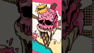Galaxy themes : [YEAH] Skull ice cream : strawberry