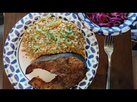 Blackened Salmon, Couscous and Clams. 🧑‍🍳