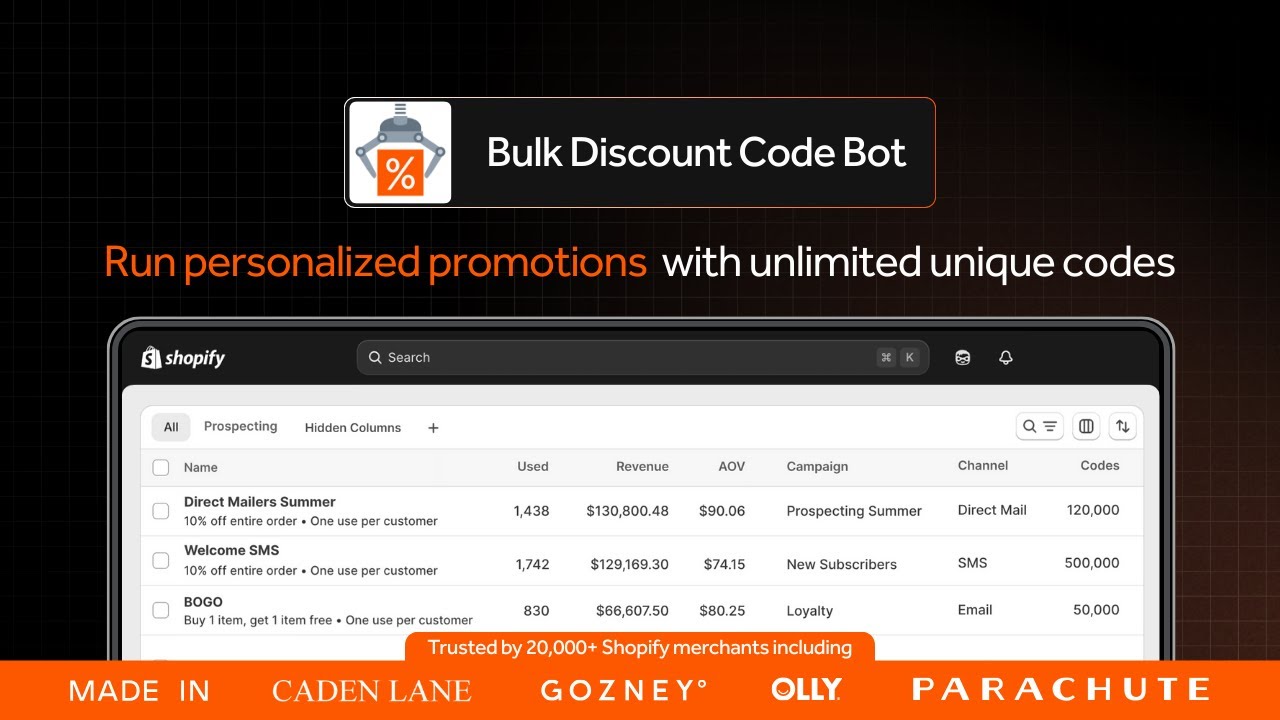 Bulk Discount Code Bot Demo